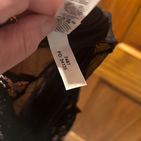 Mapale Lingerie 7487X Babydoll with Matching G String Black L/XL NWT - Picture 9 of 9